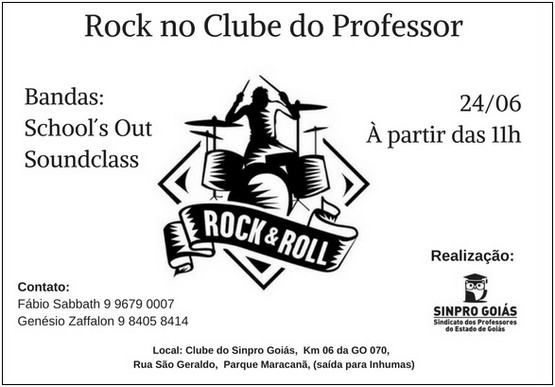 Sinpro Goiás realiza Rock no Clube