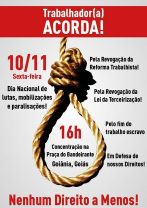 10 de novembro: Dia Nacional de Lutas!