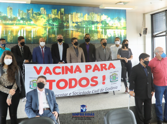 Sinpro Goiás se reúne com prefeito de Goiânia junto a Frente Parlamentar Vacina Já e Combate à Covid-19