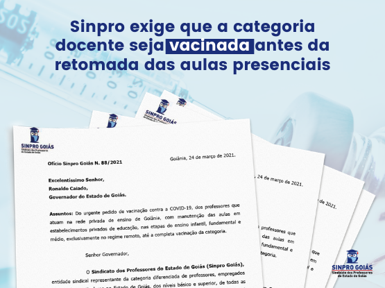 Sinpro exige que categoria docente seja vacinada antes da retomada das aulas presenciais