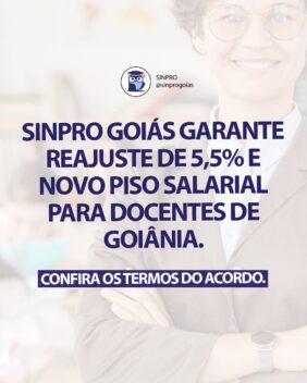 REAJUSTE ASSINADO ENTRE SINPRO GOIÁS E SEPE 2026