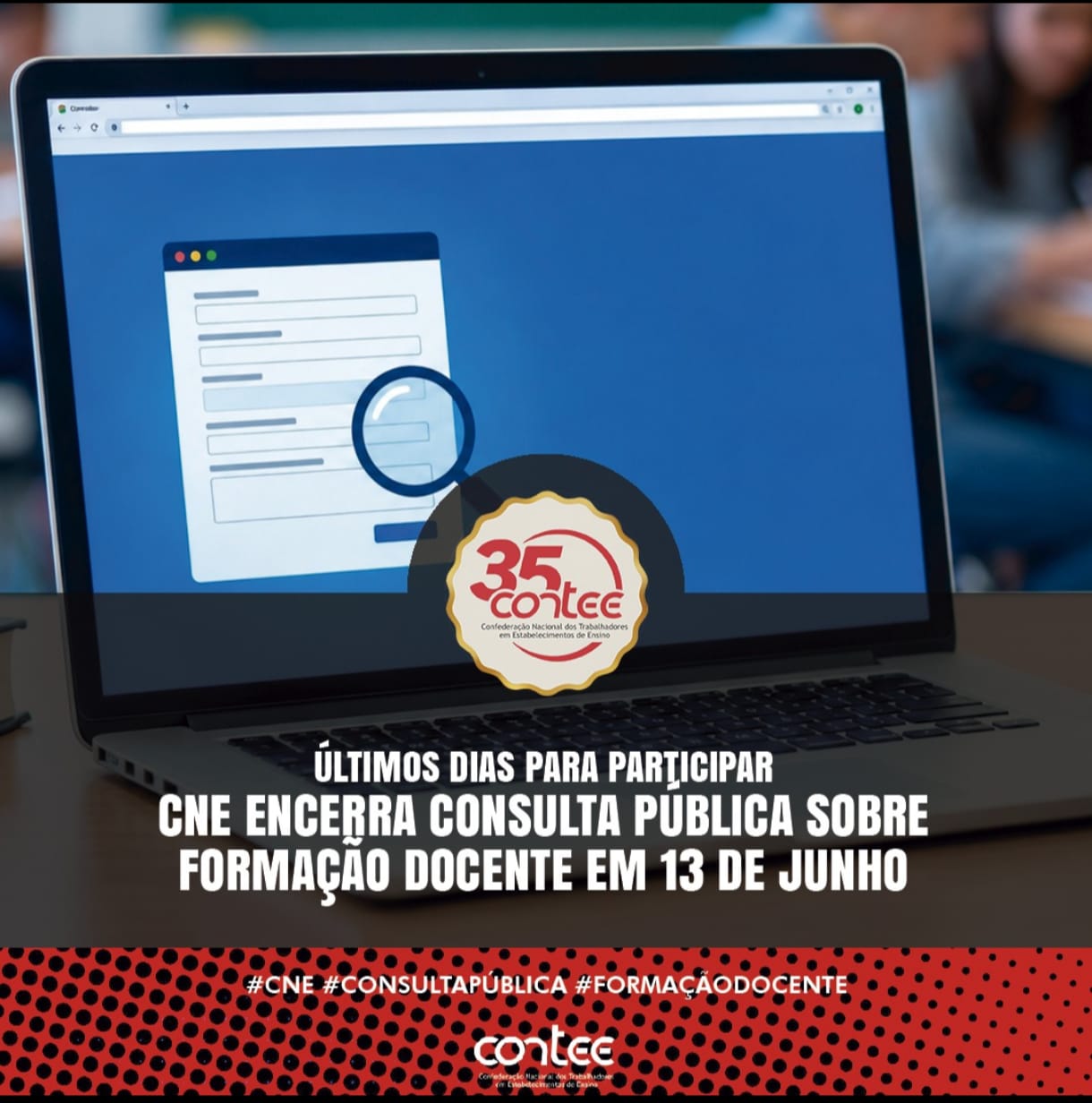 Últimos dias para participar: CNE encerra consulta pública sobre formação docente em 13 de junho